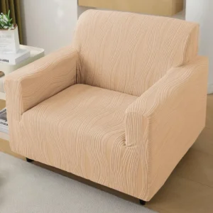 HOKIPO Jacquard Fully Covered Stretchable Sofa Cover 1 Seater