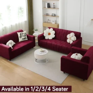 HOKIPO Jacquard Stretchable Sofa Cover Burgundy