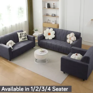 HOKIPO Jacquard Stretchable Sofa Cover Porpoise Grey